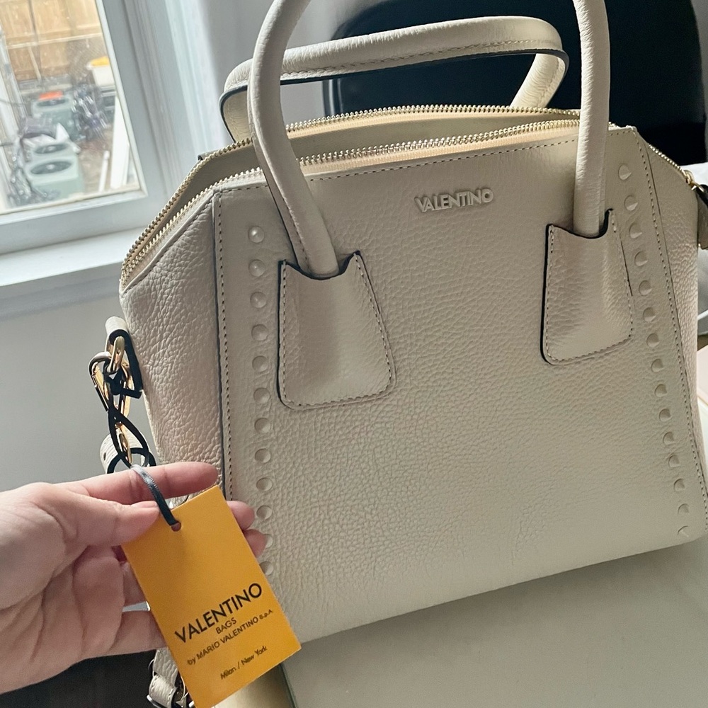 Minimi preciosa leather satchel with stud detail Valentino